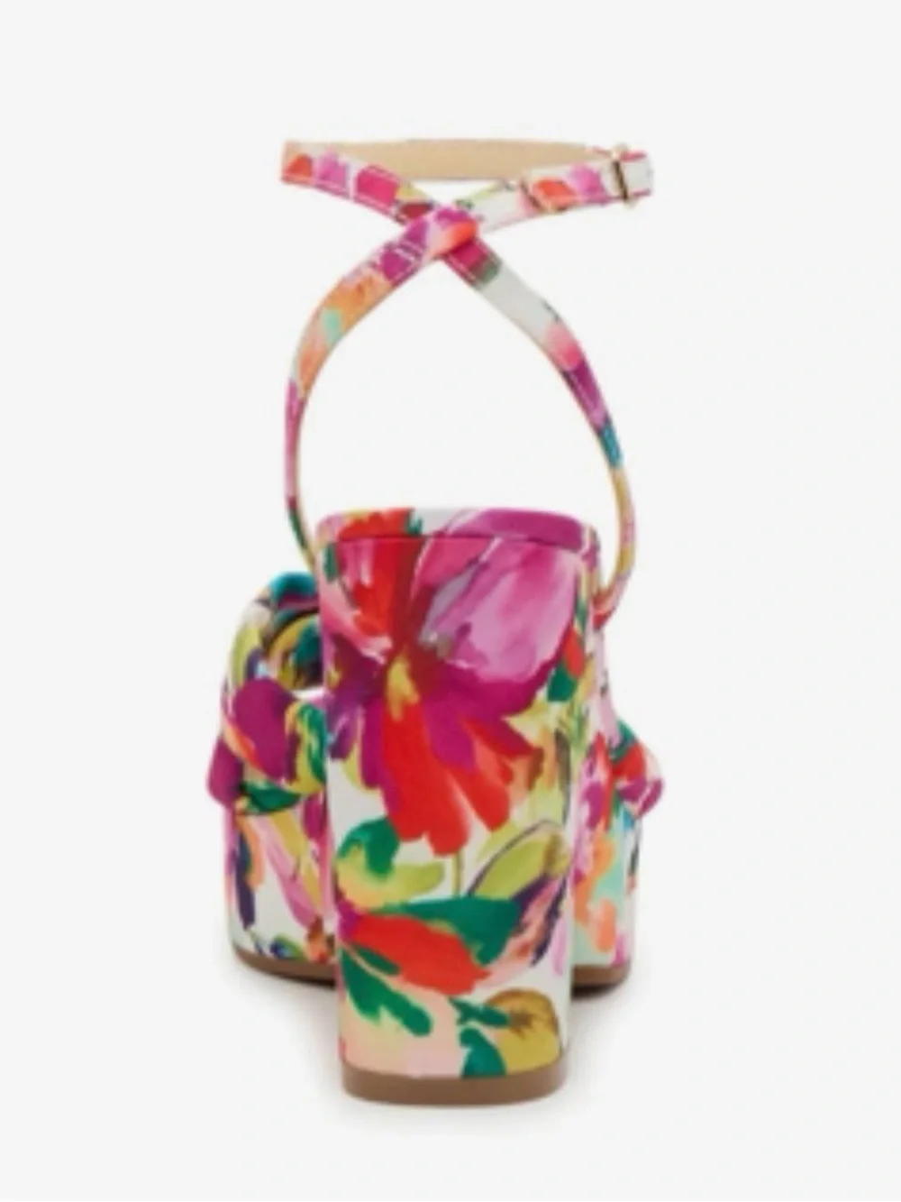 Jessica Simpson Multi-Color Floral Platform Sandal - Pink & Green